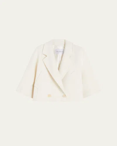 MAX MARA GALEA WOOL-CASHMERE DOUBLE-BREASTED SHORT COAT