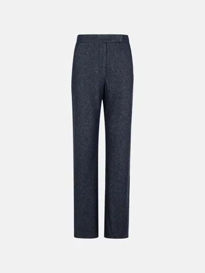 Max Mara 'galizia' Blue Cotton Pants