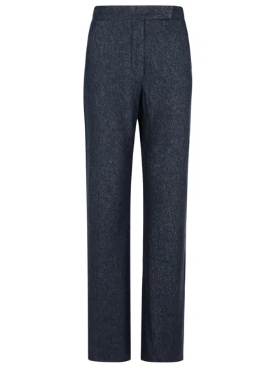 MAX MARA MAX MARA 'GALIZIA' BLUE COTTON PANTS WOMEN