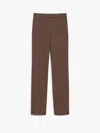 Max Mara Wide Leg High Waist Trousers With Front Crease In Brown