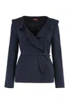 Max Mara Studio Galizia Cady Jacket In Blue