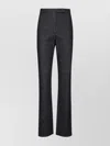 Max Mara Galizia Straight-leg Tailored Pants With Subtle Sheen In Black