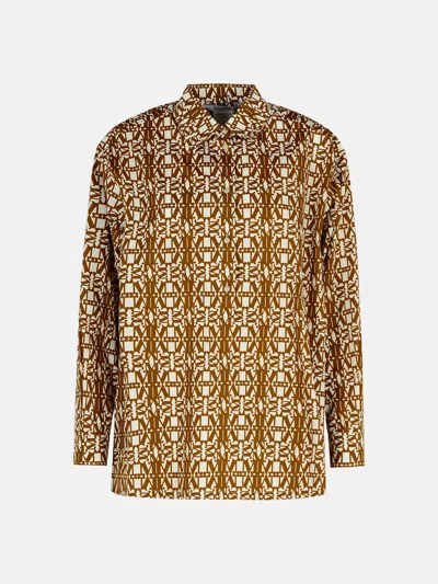 Max Mara 'gallura' Brown Cotton Shirt