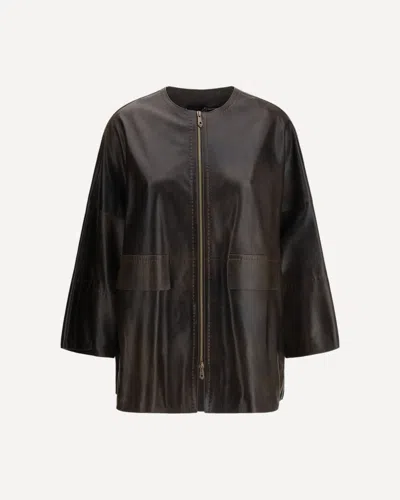 Max Mara Gambero Jacket In Brown