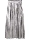 Max Mara Gamma Midi Skirt In Metallic