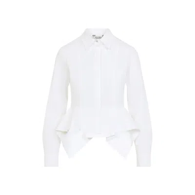 Max Mara Gamma Popeline Shirt In White