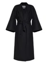Max Mara Gange Belted Coat In Black