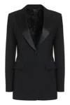 Max Mara Gara Single-breasted One Button Jacket In Black