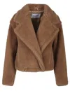Max Mara Gardone Camel Hair And Silk Teddy Coat In Cammello