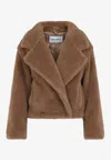 Max Mara Gardone Camel Hair And Silk Teddy Coat In Brown