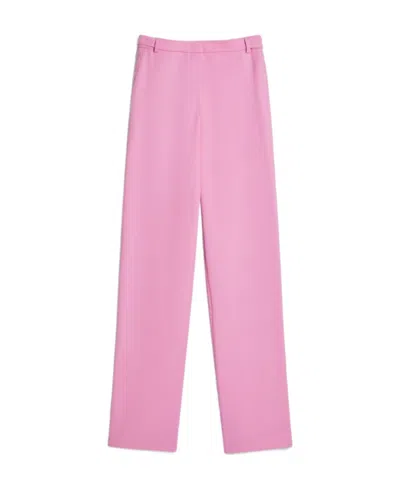 Max Mara Garian High Waist Casual Pants In Pink