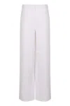 Max Mara Studio Garibo Linen Trousers In White