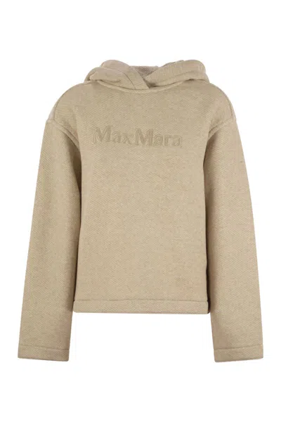 Max Mara Gary - Jersey Sweatshirt With Embroidery In Neutral
