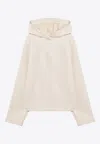 Max Mara Gary Embroidered Logo Hooded Sweatshirt In Ivory