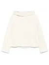 Max Mara Hooded Design Long Sleeves Machine Wash In White