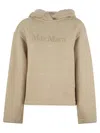 Max Mara Gary Logo Jersey Sweatshirt Hoodie In Beige