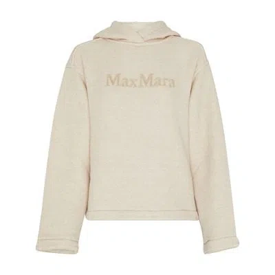 Max Mara Gary Logo Hoodie In Off-white