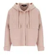 Max Mara Gary Pink Hooded Jacket In Multi