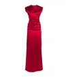 Max Mara Rea Long Sleeveless Dress In Red