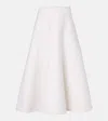 Max Mara Gathered Midi Skirt In White