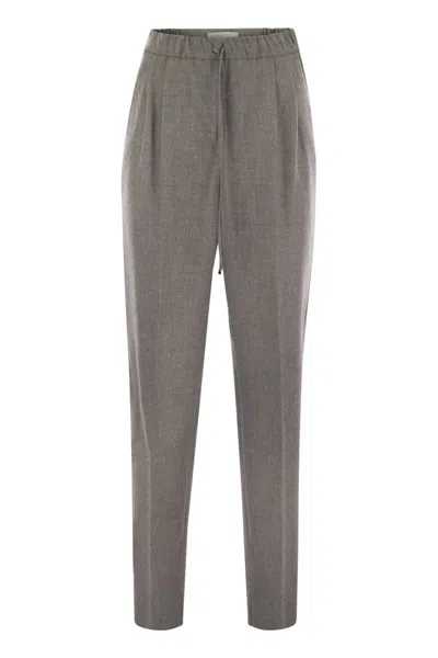 Max Mara Gatti - Cashmere Drawstring Trousers In Gray