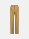 Max Mara 'gatti' Dove-gray Cashmere Drawstring Pants In Brown