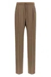 Max Mara Waistband Pleated Front Side Pockets Trousers In Gray