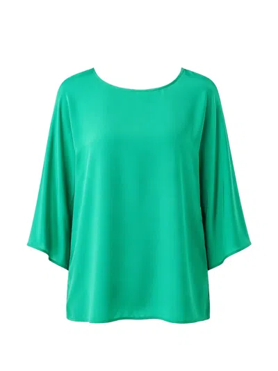 Max Mara Gattini Bow-detail Blouse In Green
