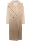 Max Mara Gatto Ombre Double-breasted Wool Coat In Nude