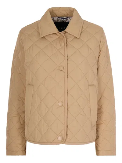 Max Mara Gelo Quilted Jacket In Brown