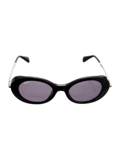 Pre-owned Max Mara Gem 2 Cat-eye Sunglasses In Black