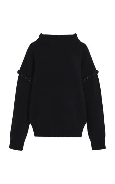 Max Mara Gene Wool Sweater In Navy