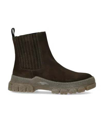 Max Mara Genepi Military Green Chelsea Boot In Brown