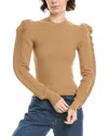 Max Mara Genero Ruffle Puff Sleeve Sweater In Multi