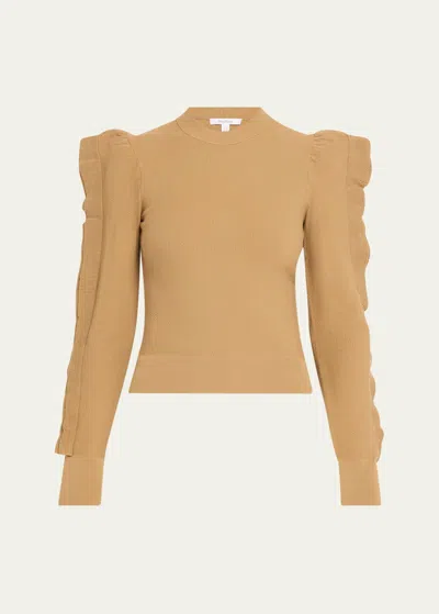 Max Mara Genero Sleeve-trim Sweater In Honey