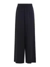Max Mara Genero Washed Silk Pants In Blue