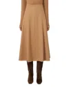 Max Mara Flared Midi Skirt Seam Detailing In Neutral