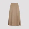 Max Mara Geneve Midi Full Skirt In Gold