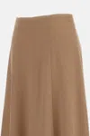 Max Mara Geneve Midi Skirt In Brown