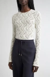 Max Mara Gennaio Textured Lace Top In Neutral