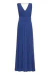 Max Mara Gennaro Pleated Jumpsuit In Blue