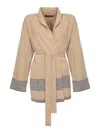 Max Mara Gentile Cardigan In Wool And Cashmere In Brown