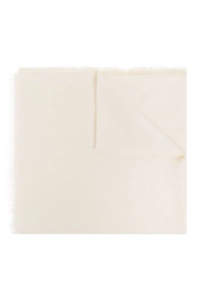 Max Mara Geode Fringed Edge Shawl In Beige