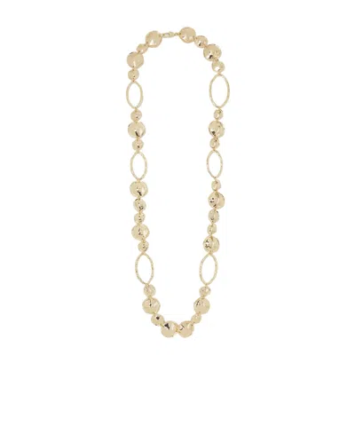Max Mara Geometric-element Necklace In Golden