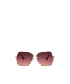 Max Mara Geometric-frame Design Sunglasses In Red