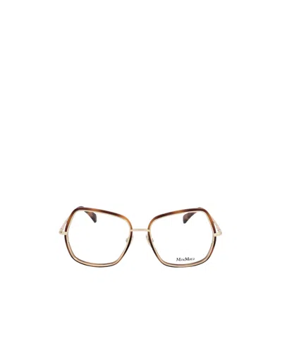 Max Mara Geometric Frame Glasses In White