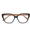 Max Mara Geometric-frame Glasses In Black