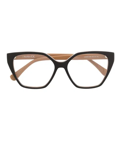 Max Mara Geometric-frame Glasses In Black