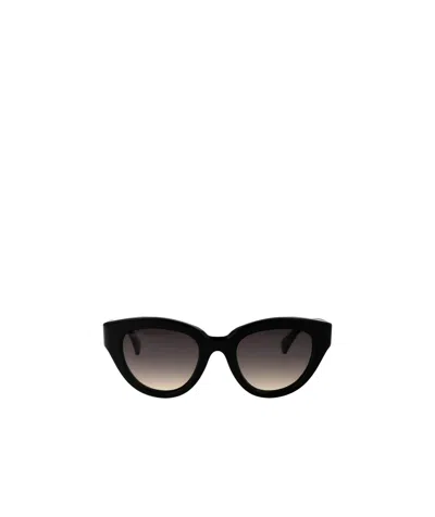 Max Mara Geometric Frame Sunglasses In Black
