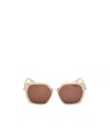 Max Mara Geometric-frame Sunglasses In Brown